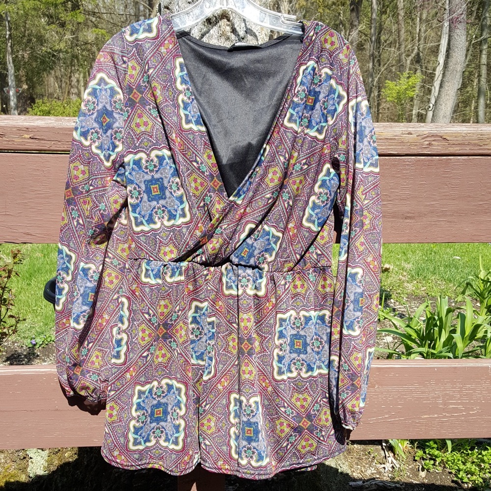 Girls multi color print light Romper